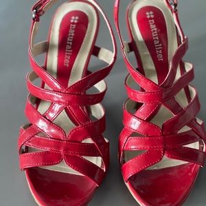 Naturalizer Dress Sandals, Red color, Size 6.5